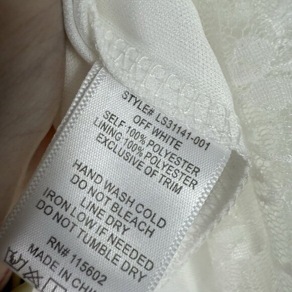 All In Favor White Lace Midi Skirt Small Sheer Overlay Lined NWOT Cottagecore - Picture 11 of 11